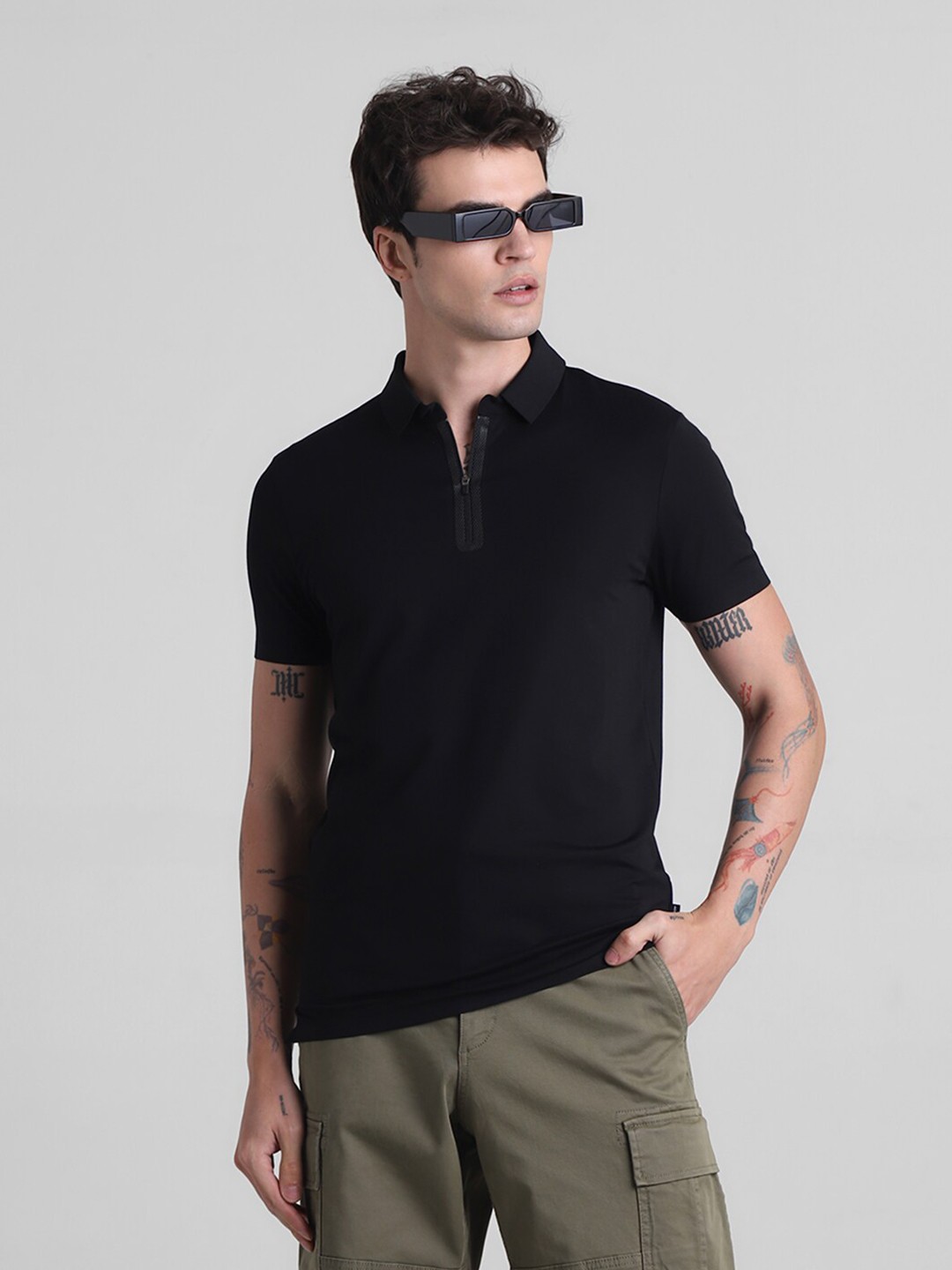 

Jack & Jones Polo Collar Slim Fit T-shirt, Black