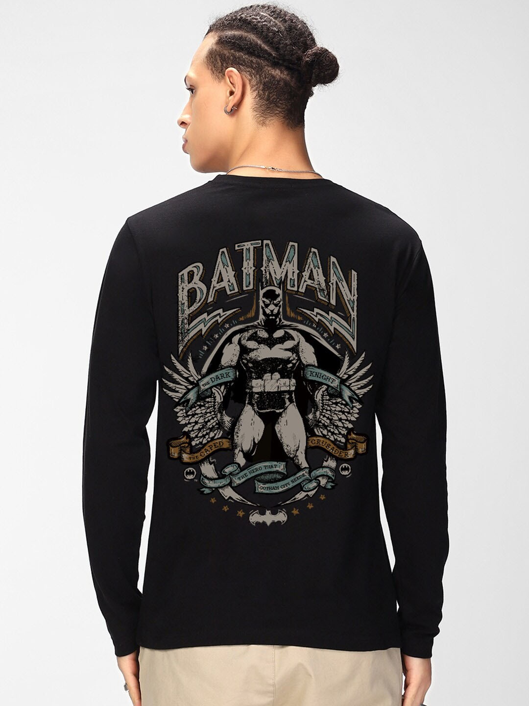

Bewakoof Black The Dark Knight Batman Printed Pure Cotton T-shirt