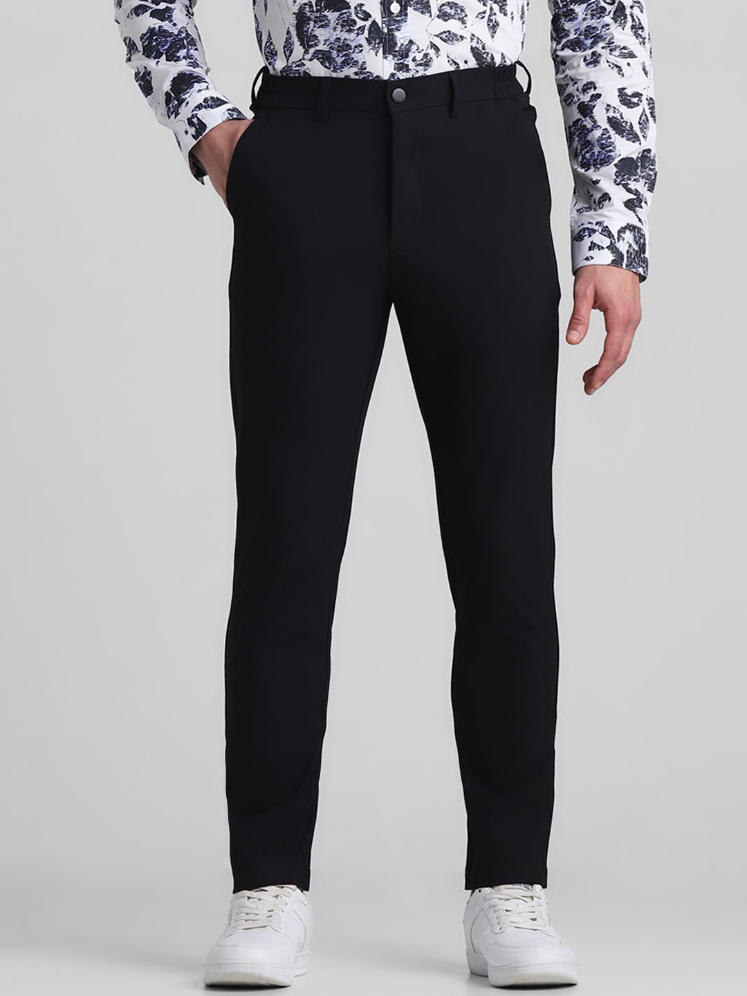 

Jack & Jones Men Slim Fit Formal Trouser, Black