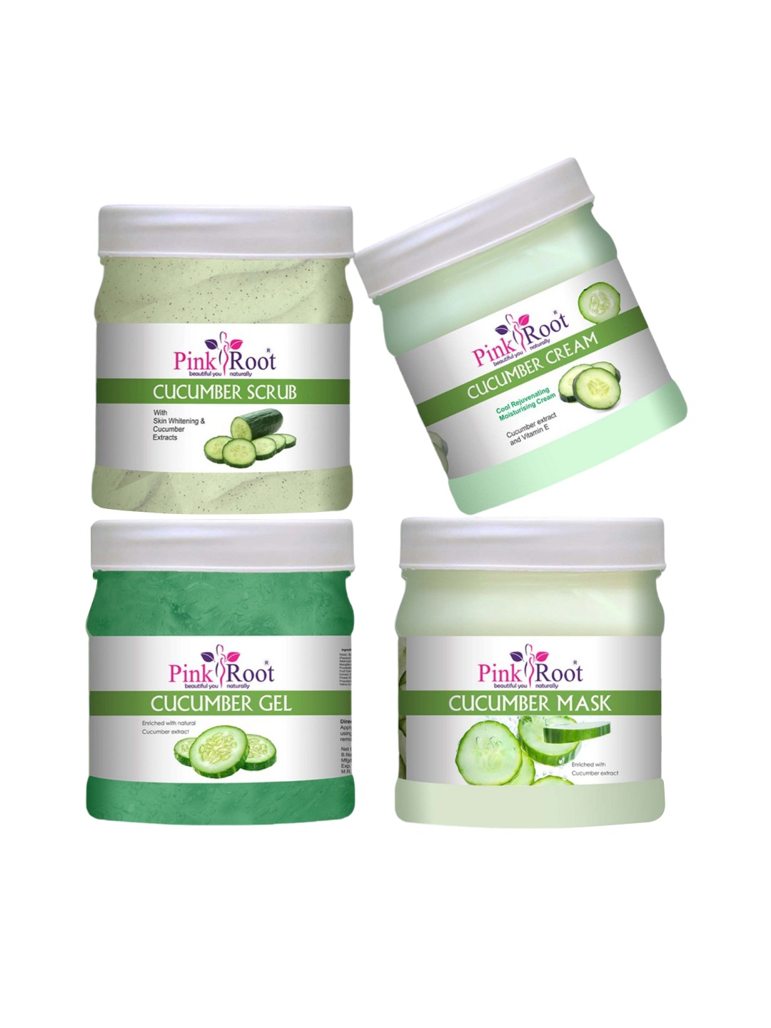 

Pink Root Cucumber Eco Facial Kit - 500g Each, White