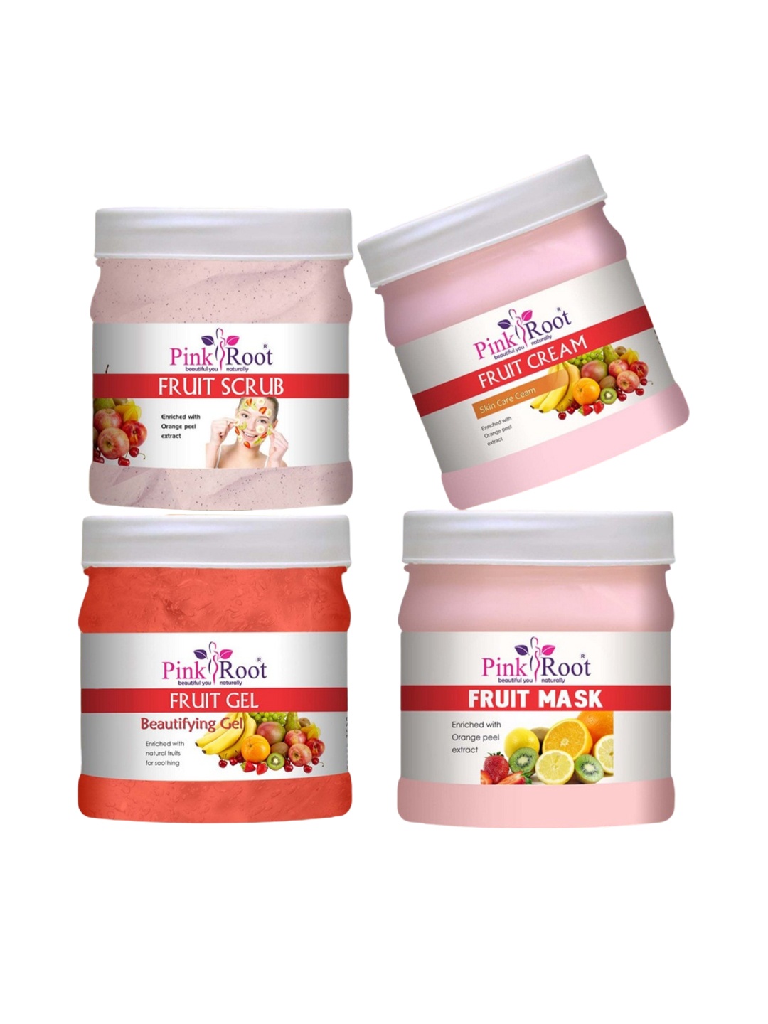 

Pink Root Fruit Eco Facial Kit - 500g Each, White
