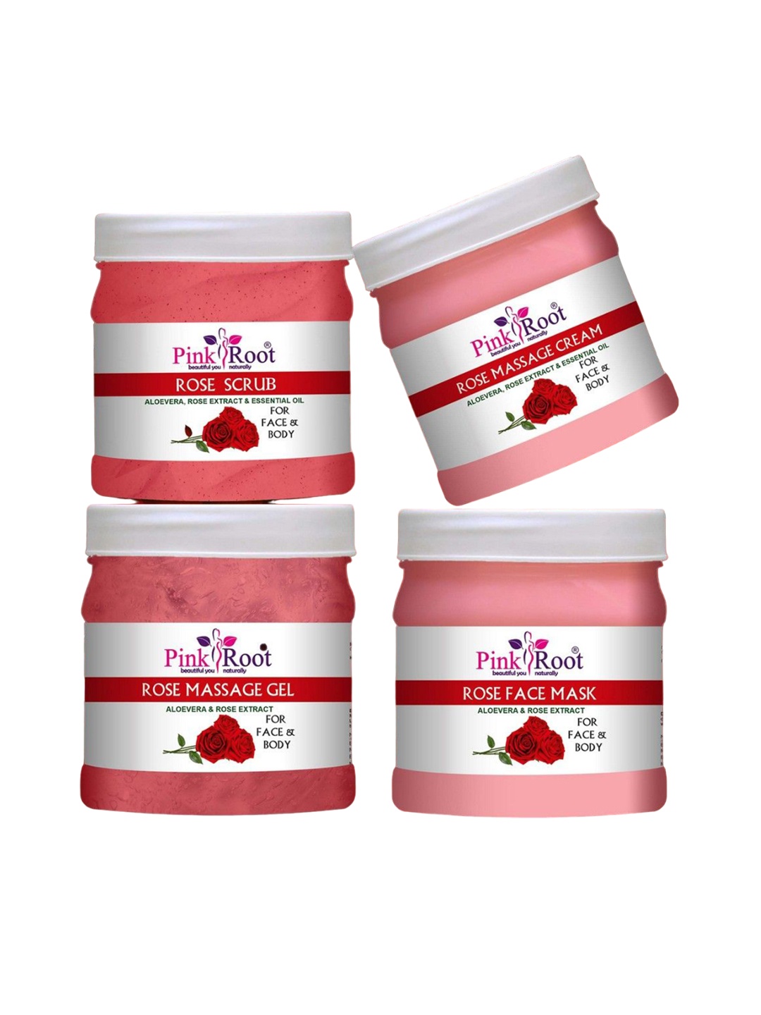 

Pink Root Rose Eco Facial Kit - 500g Each, White