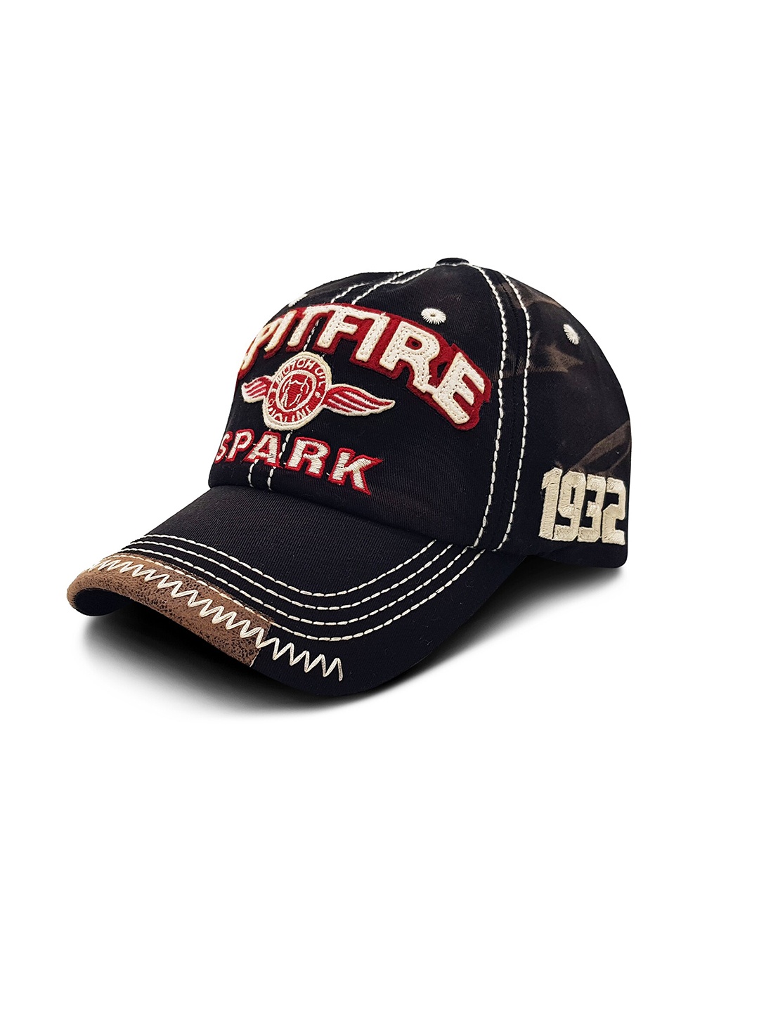 

JENNA Embroidered Baseball Cap, Black