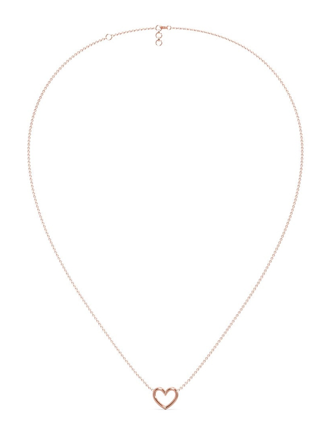 

CANDERE A KALYAN JEWELLERS COMPANY 18KT (750) Rose Gold Pendant With Chain-2.0 gm