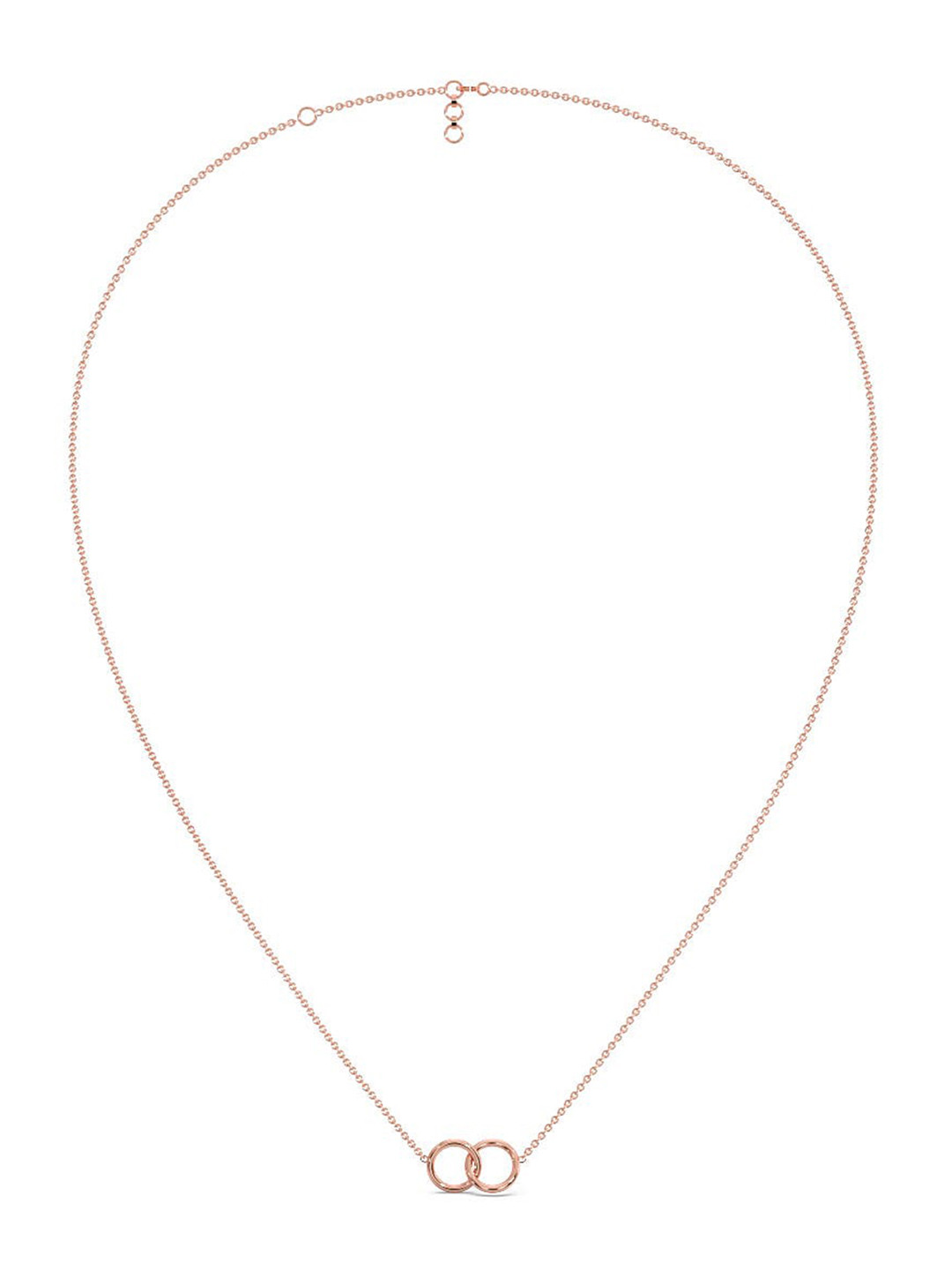 

CANDERE A KALYAN JEWELLERS COMPANY 14KT (585) Rose Gold Pendant With Chain-1.7 gm