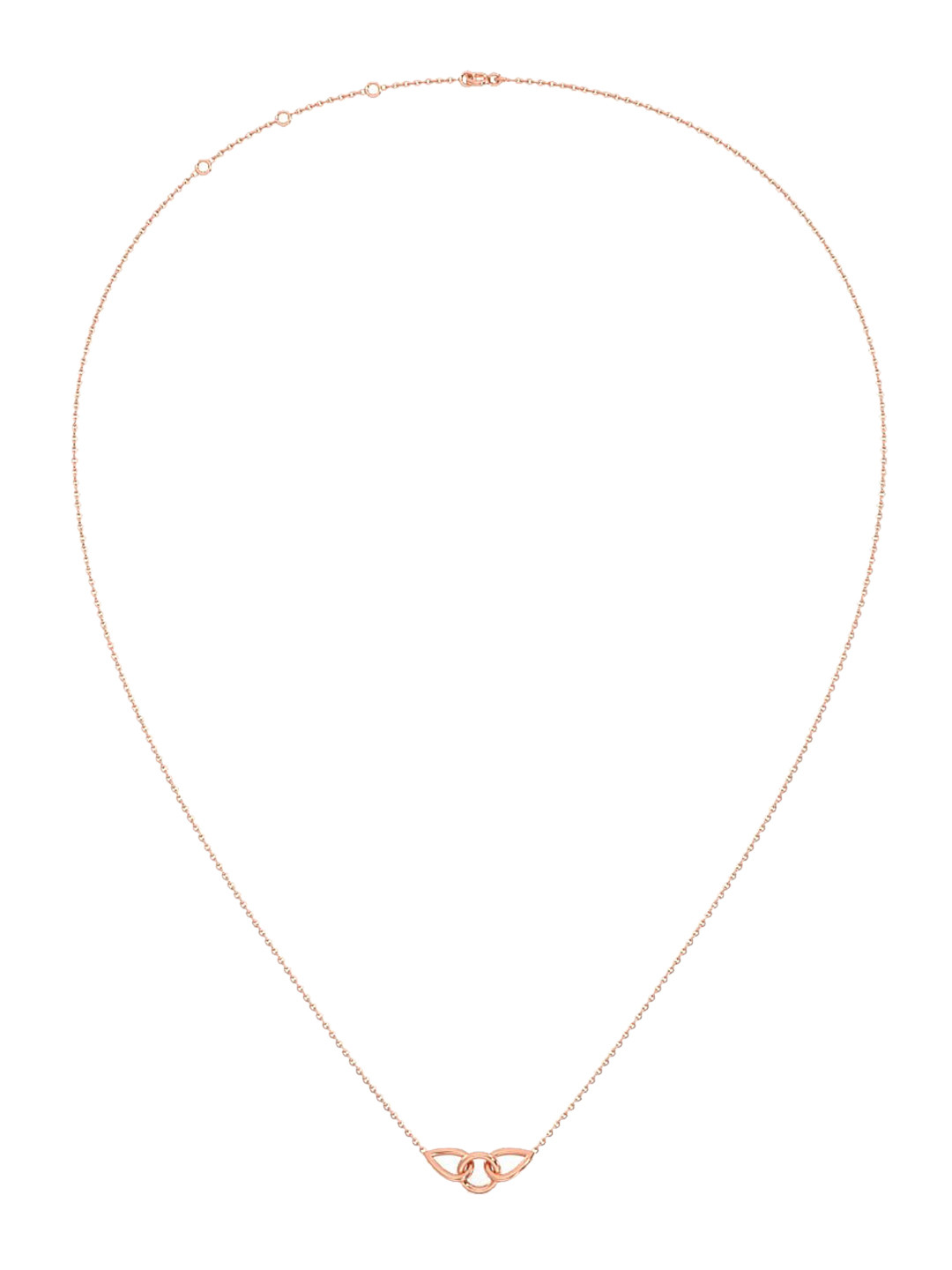 

CANDERE A KALYAN JEWELLERS COMPANY 18KT (750) Rose Gold Pendant With Chain-2.0 gm