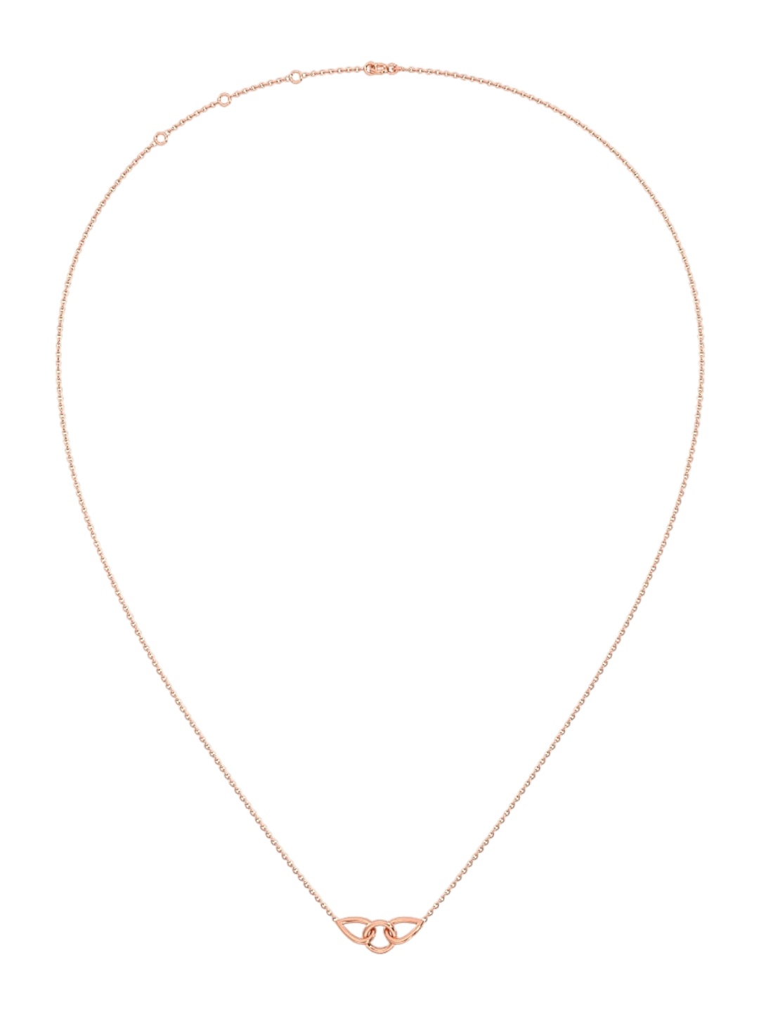 

CANDERE A KALYAN JEWELLERS COMPANY 14KT (585) Rose Gold Pendant With Chain-1.7 gm