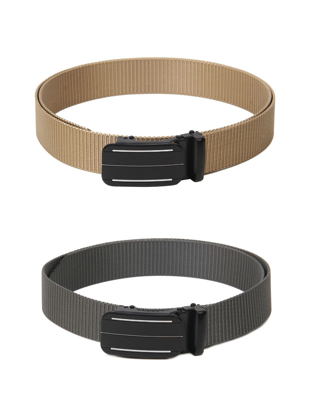 

Calvadoss Boys Set of 2 Textured Canvas Belts, Beige