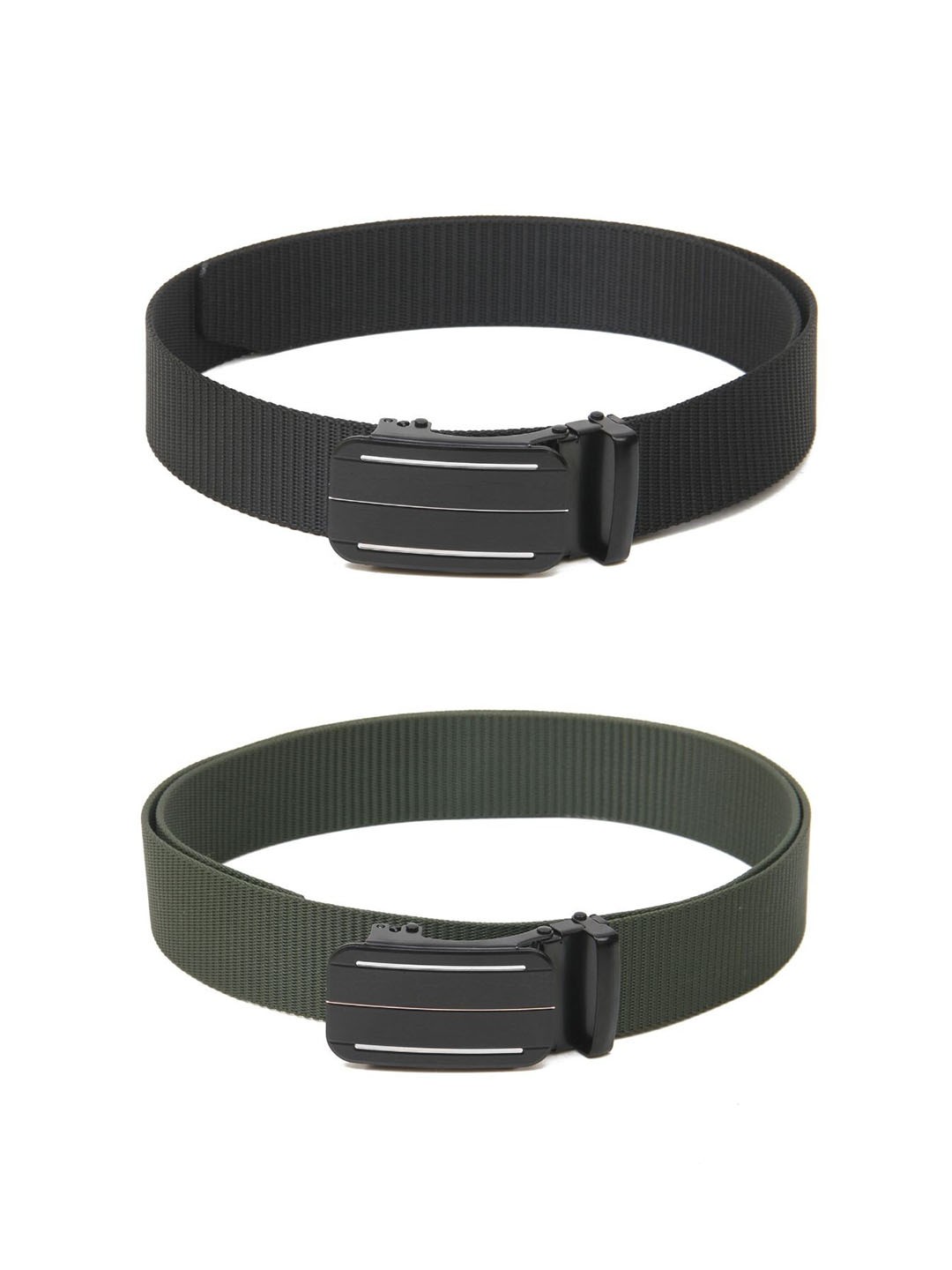 

Calvadoss Boys Set of 2 Textured Belt, Black