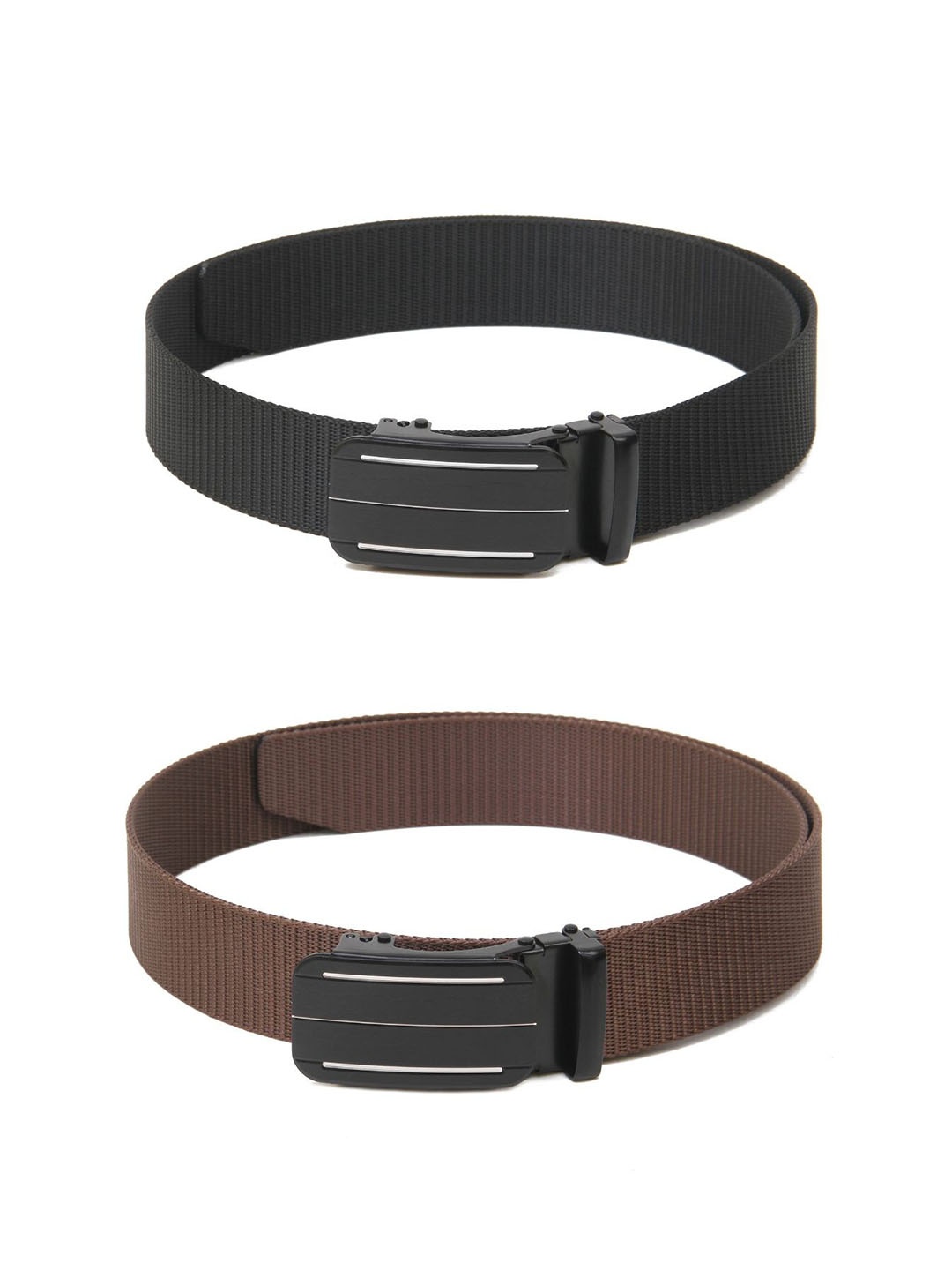

Calvadoss Boys Set of 2 Textured Belts, Black