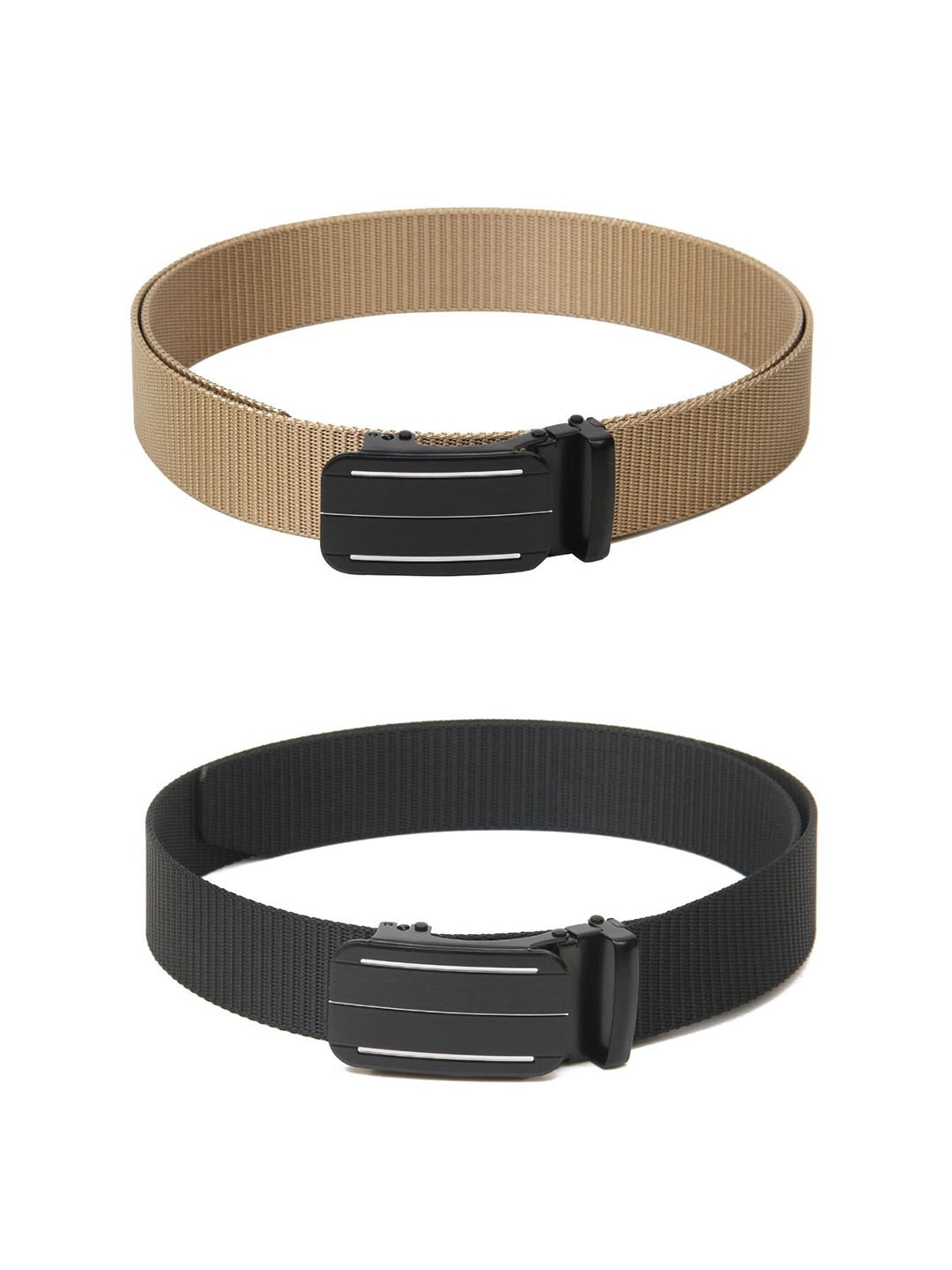 

Calvadoss Boys Set of 2 Textured Belts, Beige