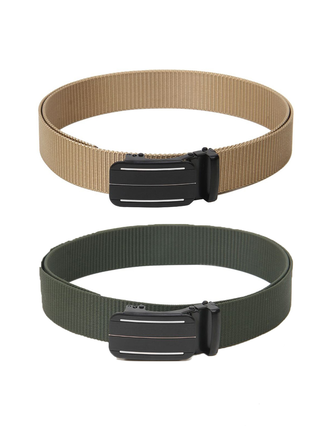 

Calvadoss Women Pack Of 2 Textured Belts, Beige