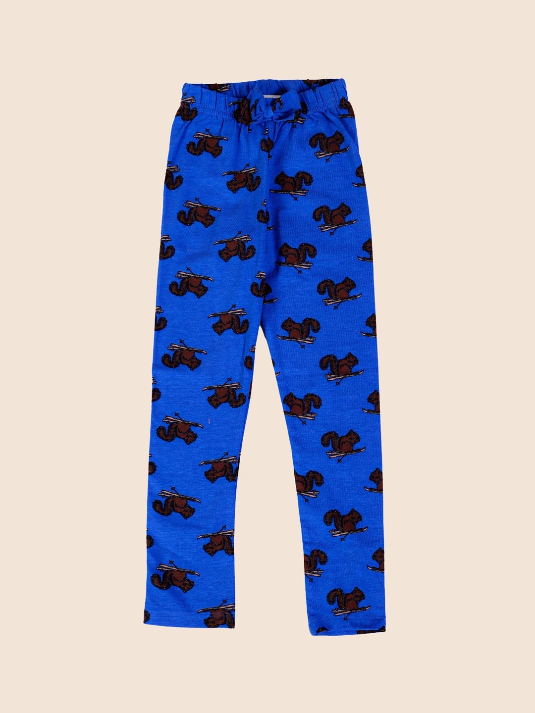 

JUNITOS Girls Printed Ankle Length Leggings, Blue