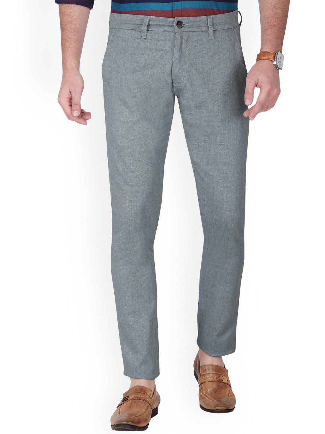 

Monterrey SF Men Relaxed Slim Fit Easy Wash Chinos, Blue