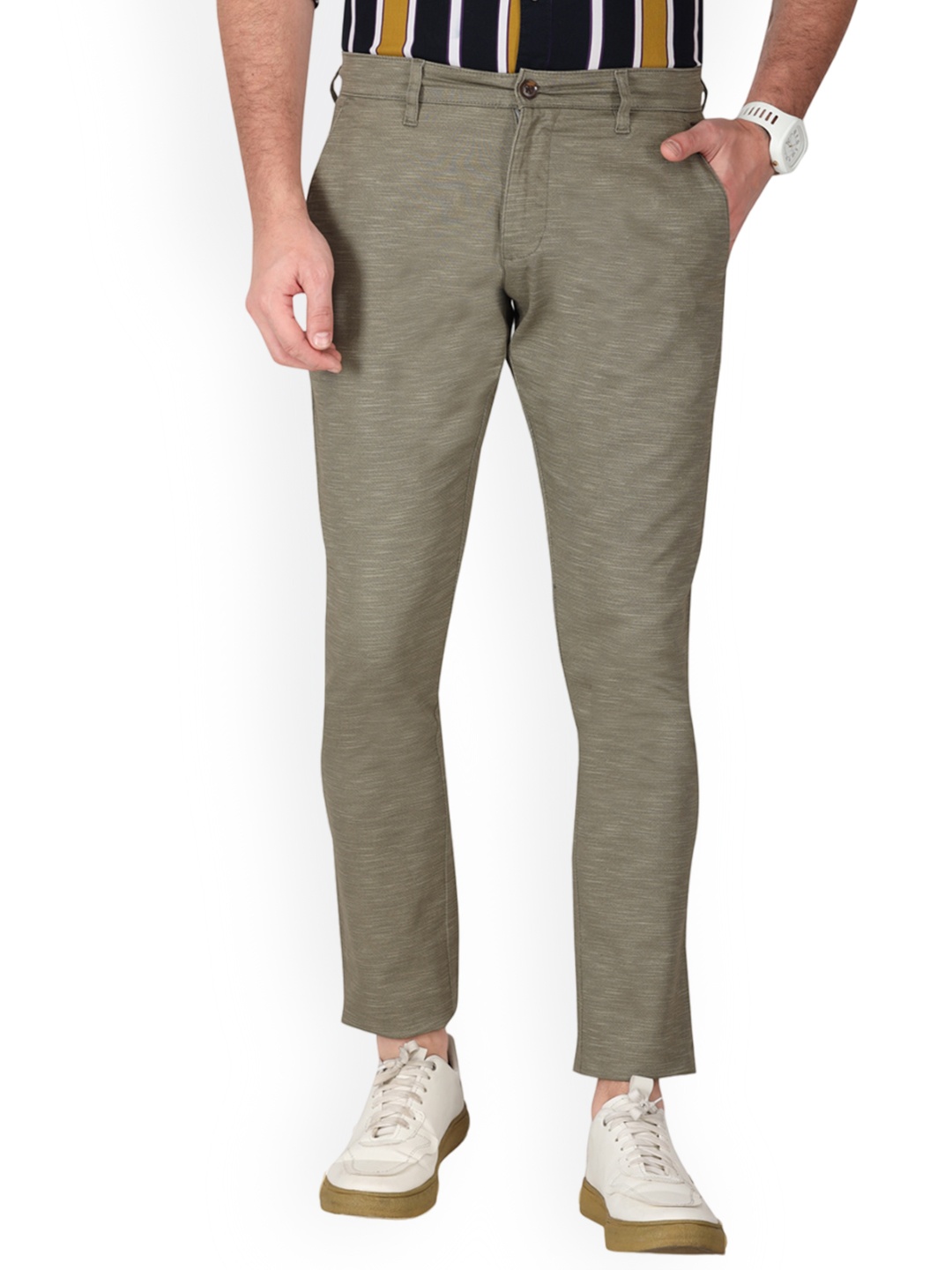 

Monterrey SF Men Relaxed Slim Fit Easy Wash Chinos, Olive