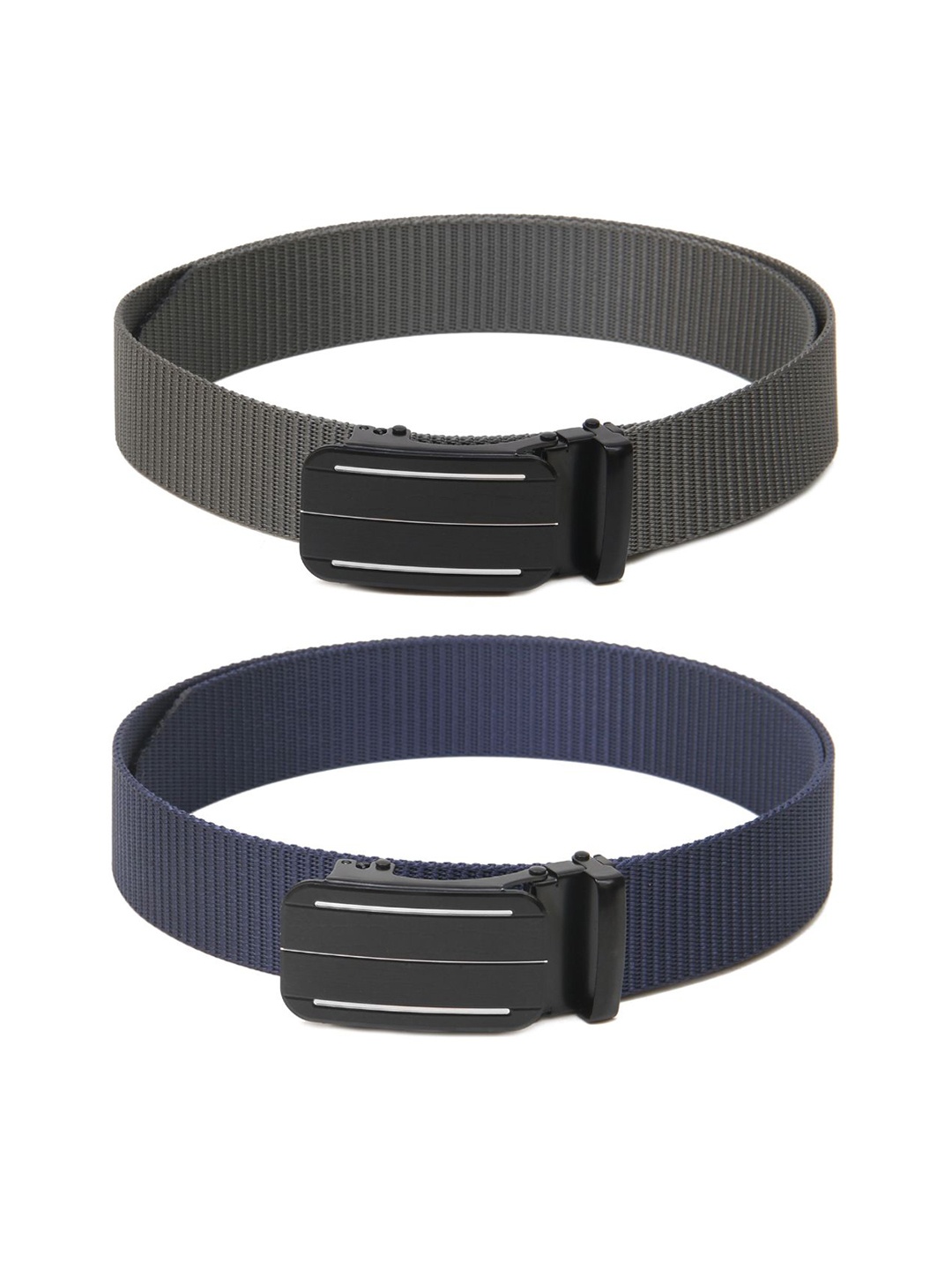 

Calvadoss Girls Set Of 2 Textured Belt, Grey