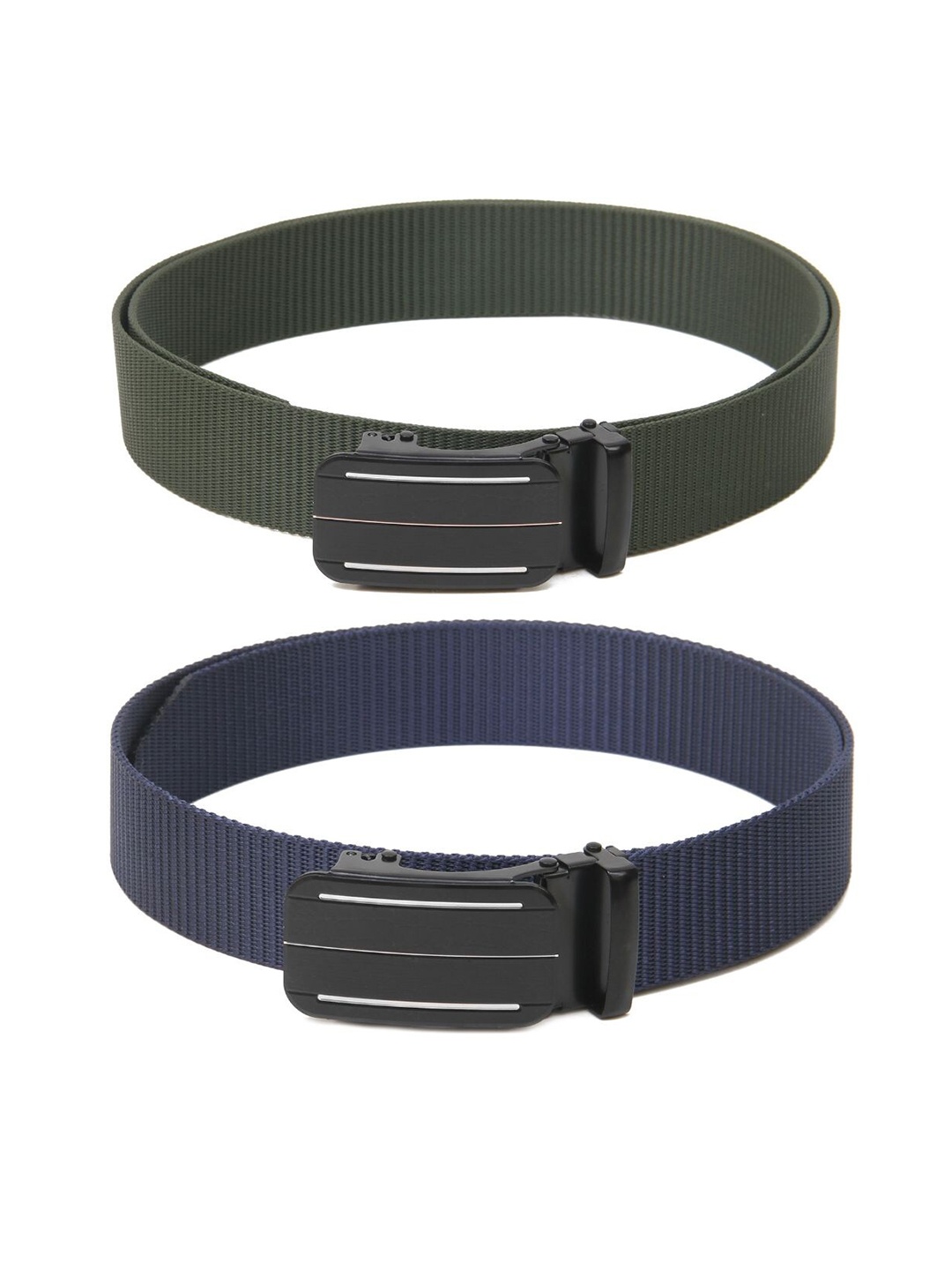 

Calvadoss Girls Set of 2 Textured Belts, Green