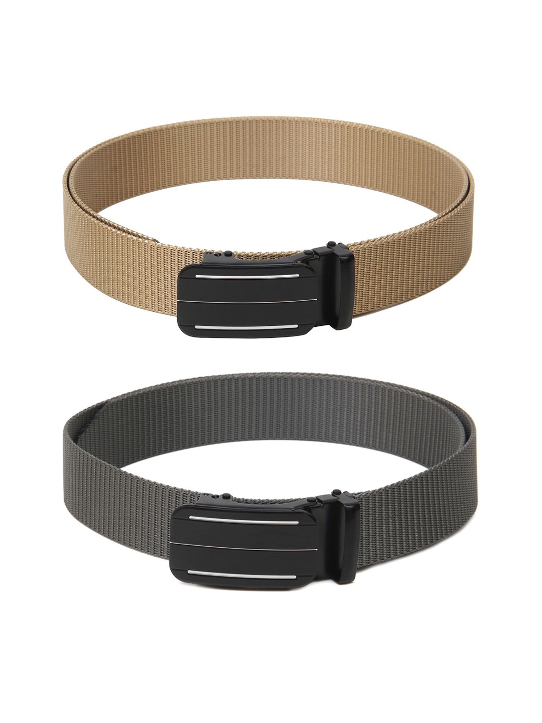 

Calvadoss Girls Set Of 2 Textured Belt, Beige