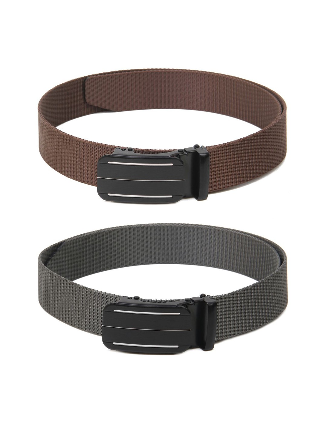 

Calvadoss Girls Set Of 2 Textured Belt, Brown