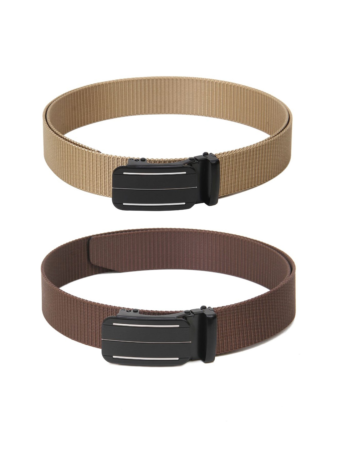 

Calvadoss Girls Set of 2 Textured Canvas Belts, Beige