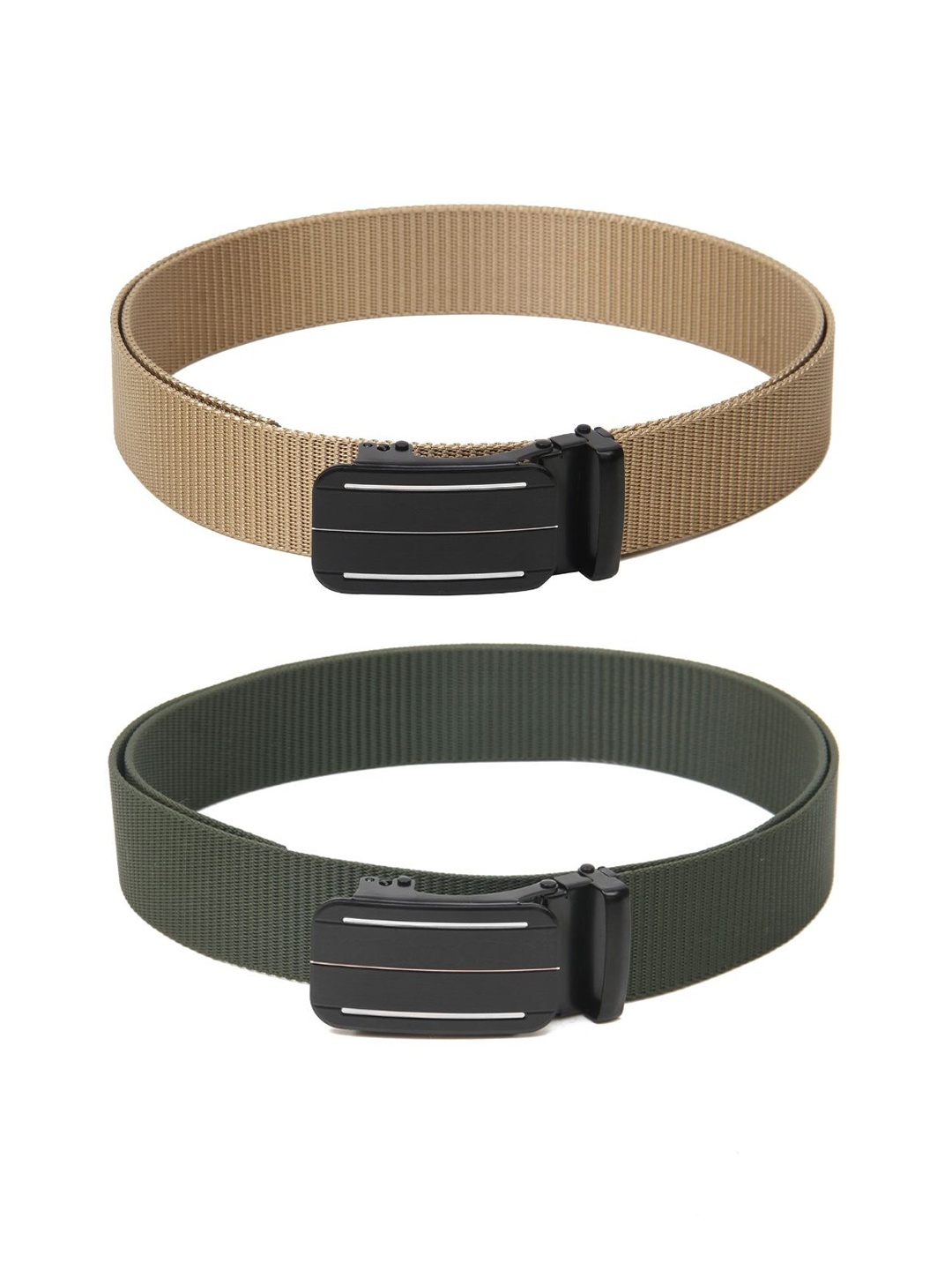 

Calvadoss Girls Set of 2 Textured Belts, Beige