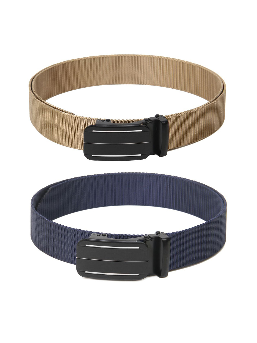 

Calvadoss Men Set of 2 Textured Belt, Beige