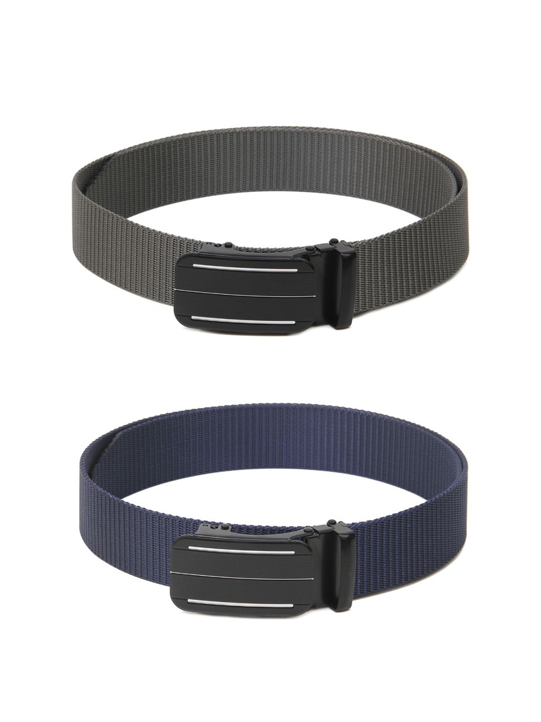 

Calvadoss Men Set of 2 Textured Belt, Grey