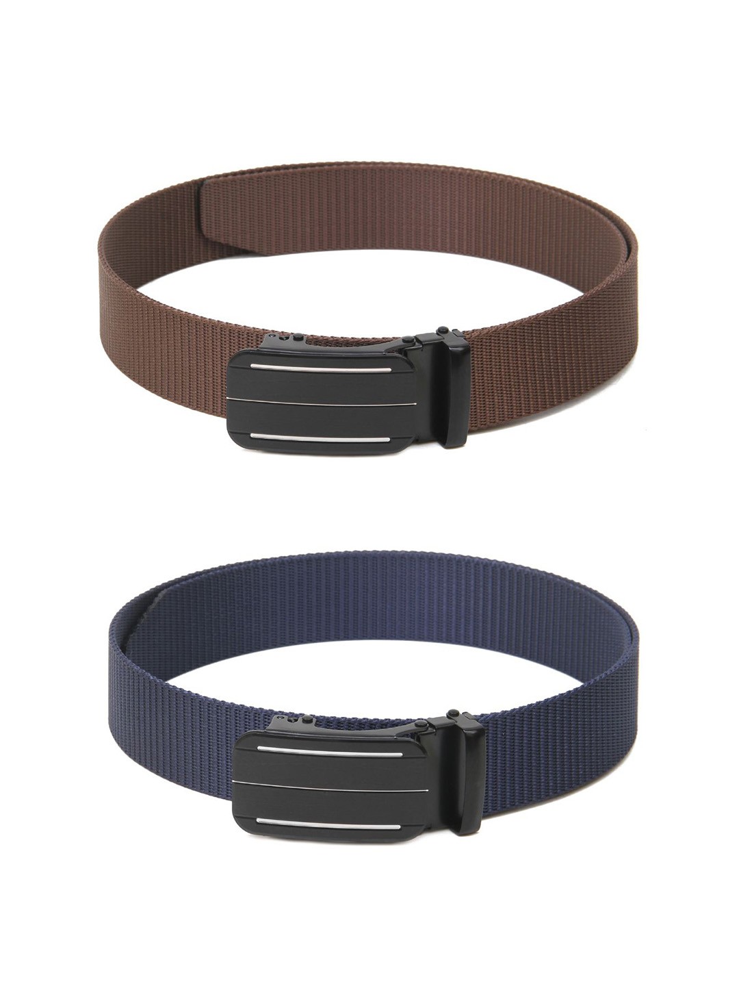 

Calvadoss Men Set of 2 Textured Belt, Brown