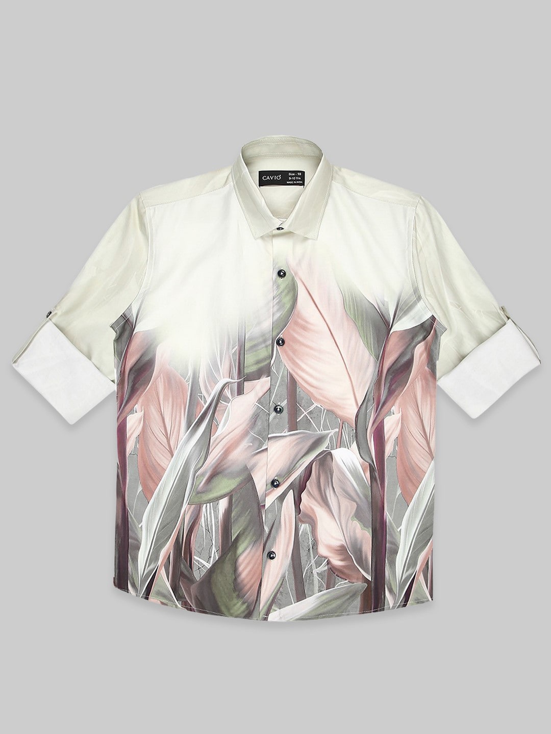 

CAVIO Boys Standard Printed Casual Shirt, Sea green