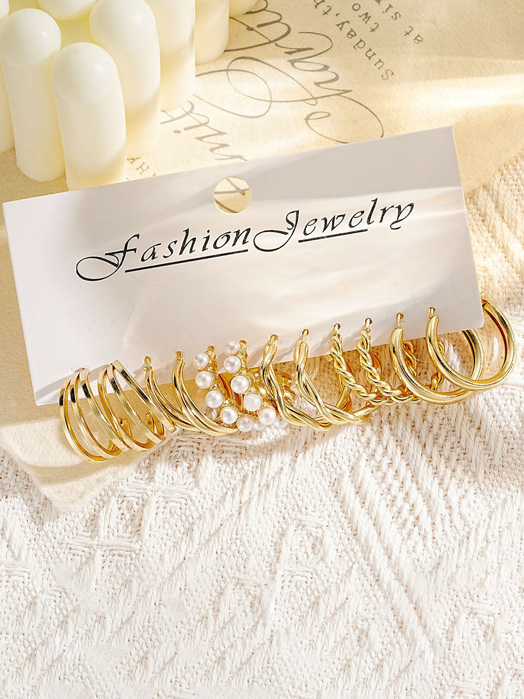

Shining Diva Fashion Contemporary Studs Earrings, Gold