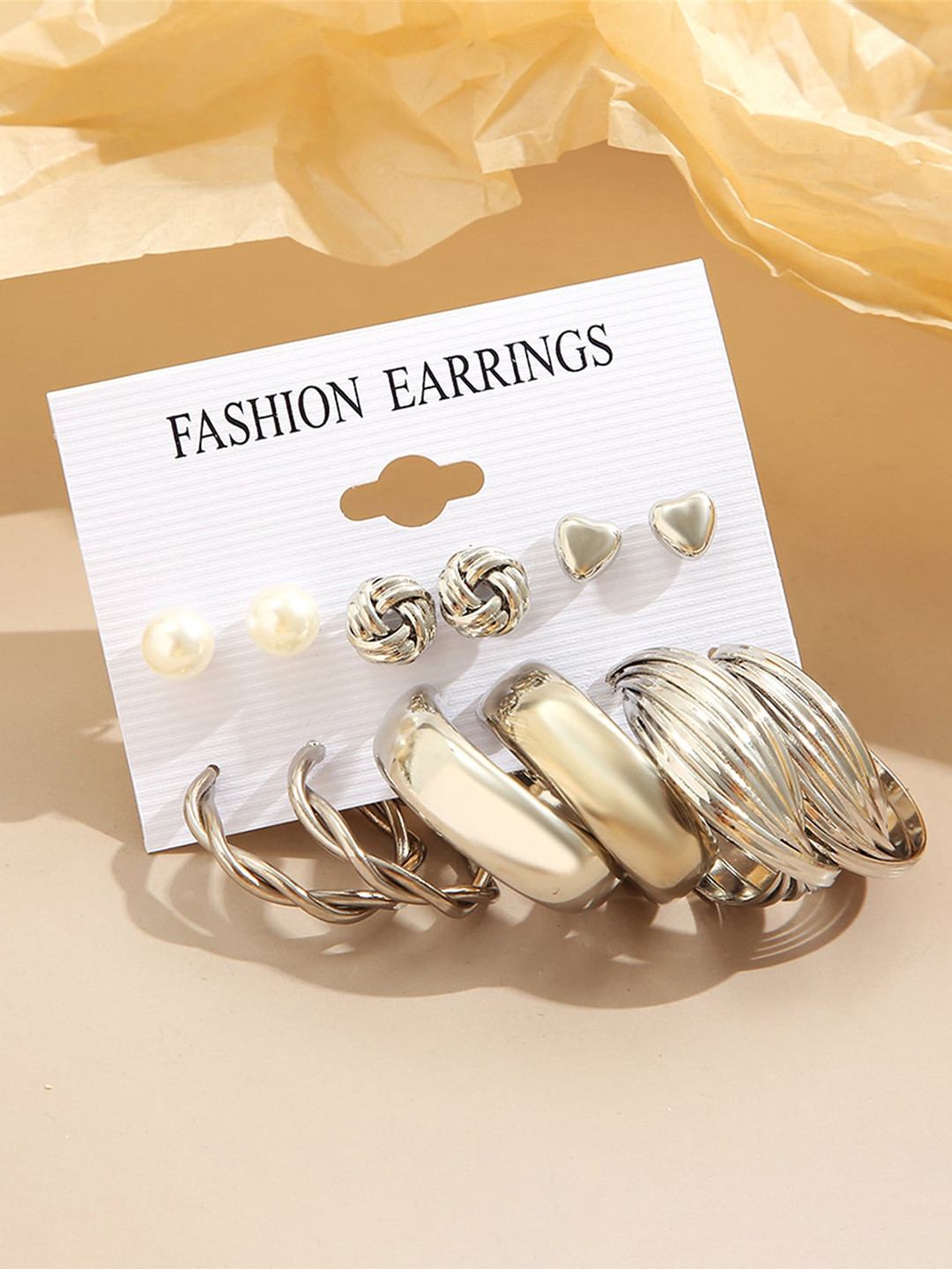 

Shining Diva Fashion Contemporary Studs Earrings, Silver