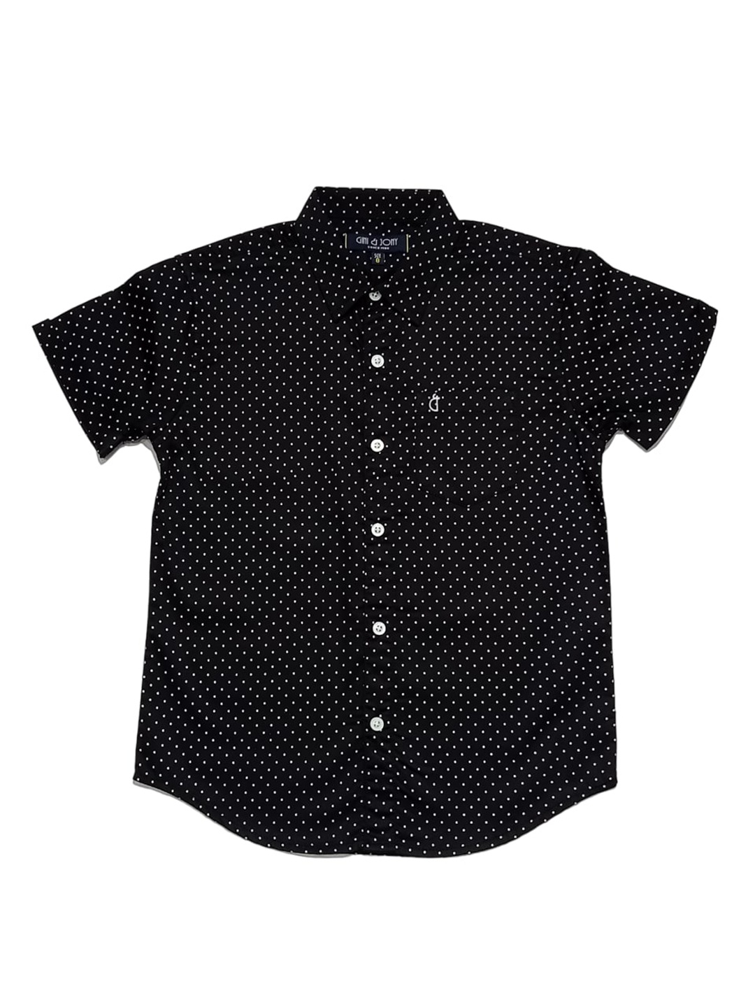 

Gini and Jony Boys Polka Dot Printed Cotton Casual Shirt, Black