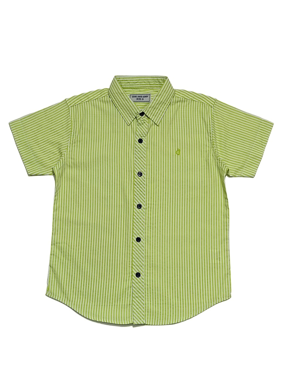 

Gini and Jony Boys Striped Cotton Casual Shirt, Green
