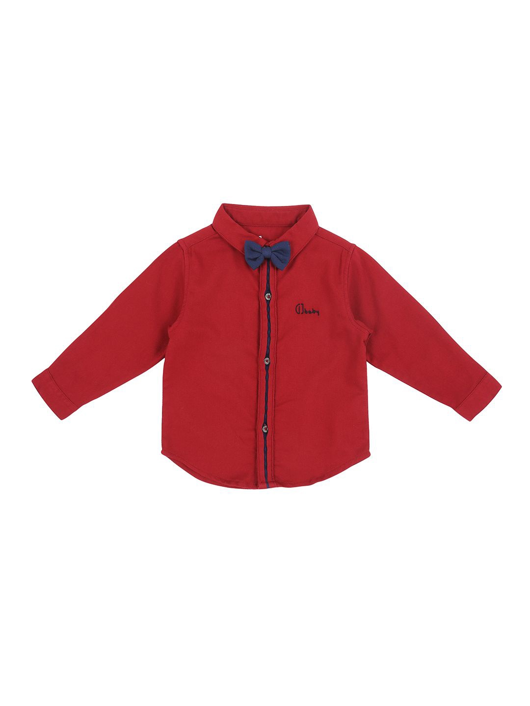 

GJ baby Boys Cotton Casual Shirt, Red