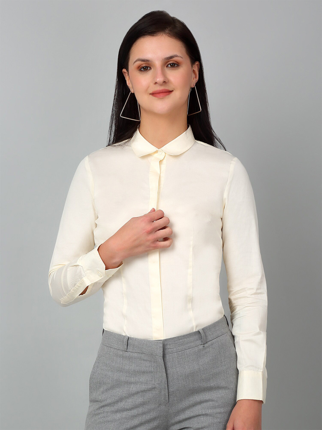 

Cantabil Spread Collar Formal Shirt, Off white