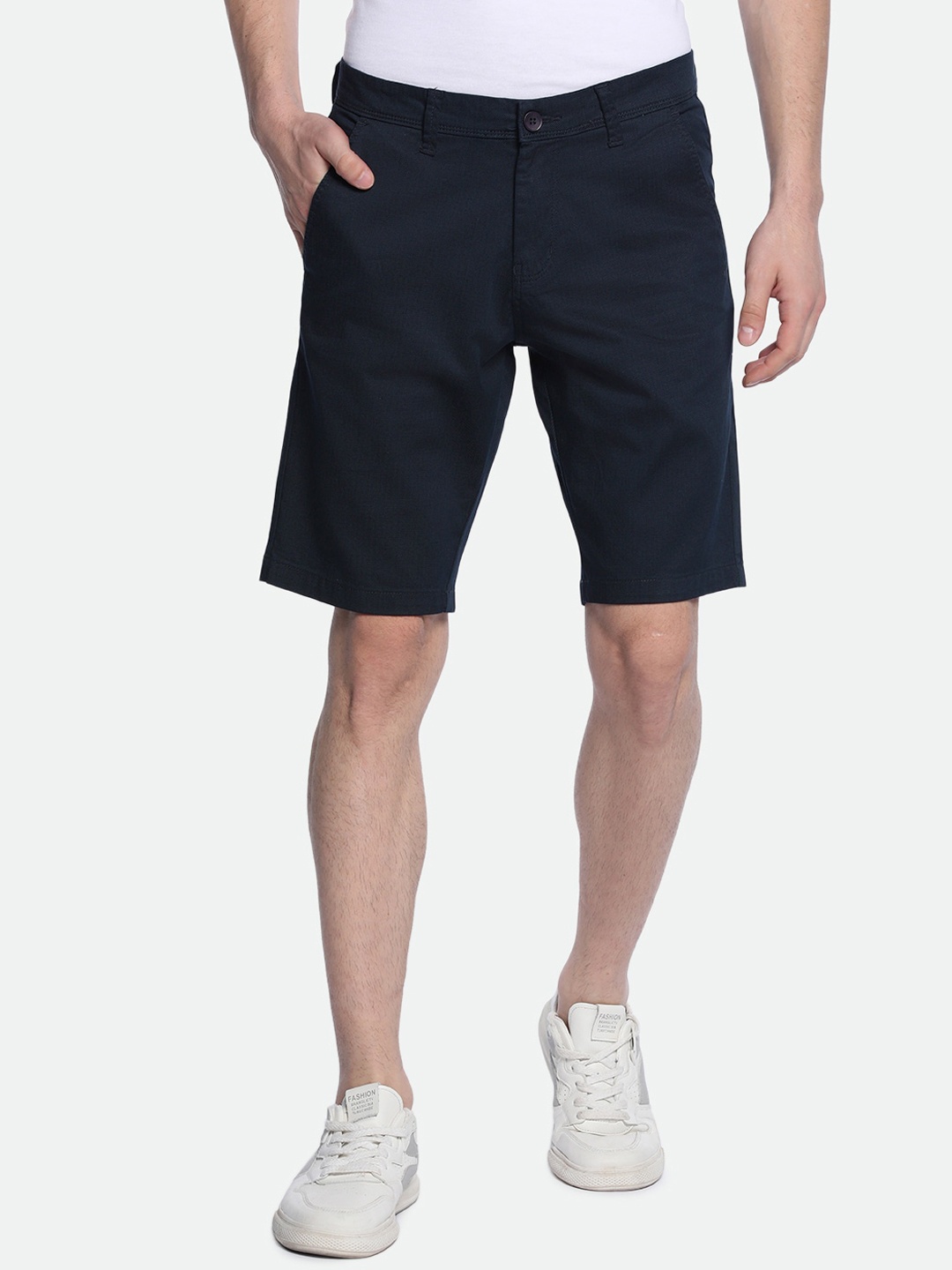 

Dennis Lingo Men Mid-Rise Stretchable Shorts, Navy blue