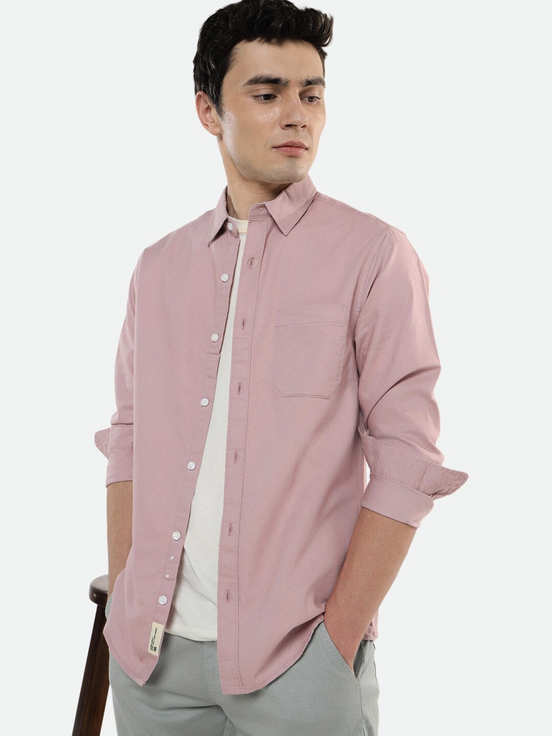 

Dennis Lingo Pure Cotton Casual Shirt, Pink