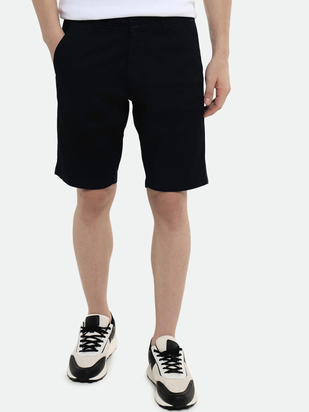 

Dennis Lingo Men Mid-Rise Stretchable Shorts, Black