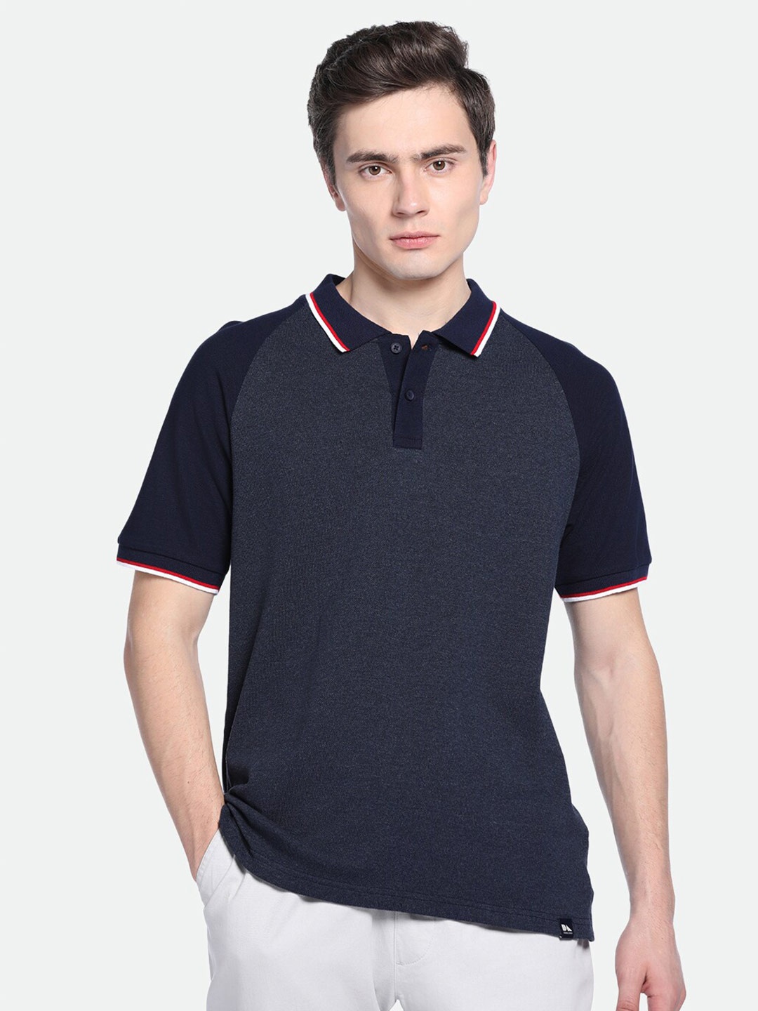 

Dennis Lingo Pure Cotton Polo Collar T-shirt, Blue
