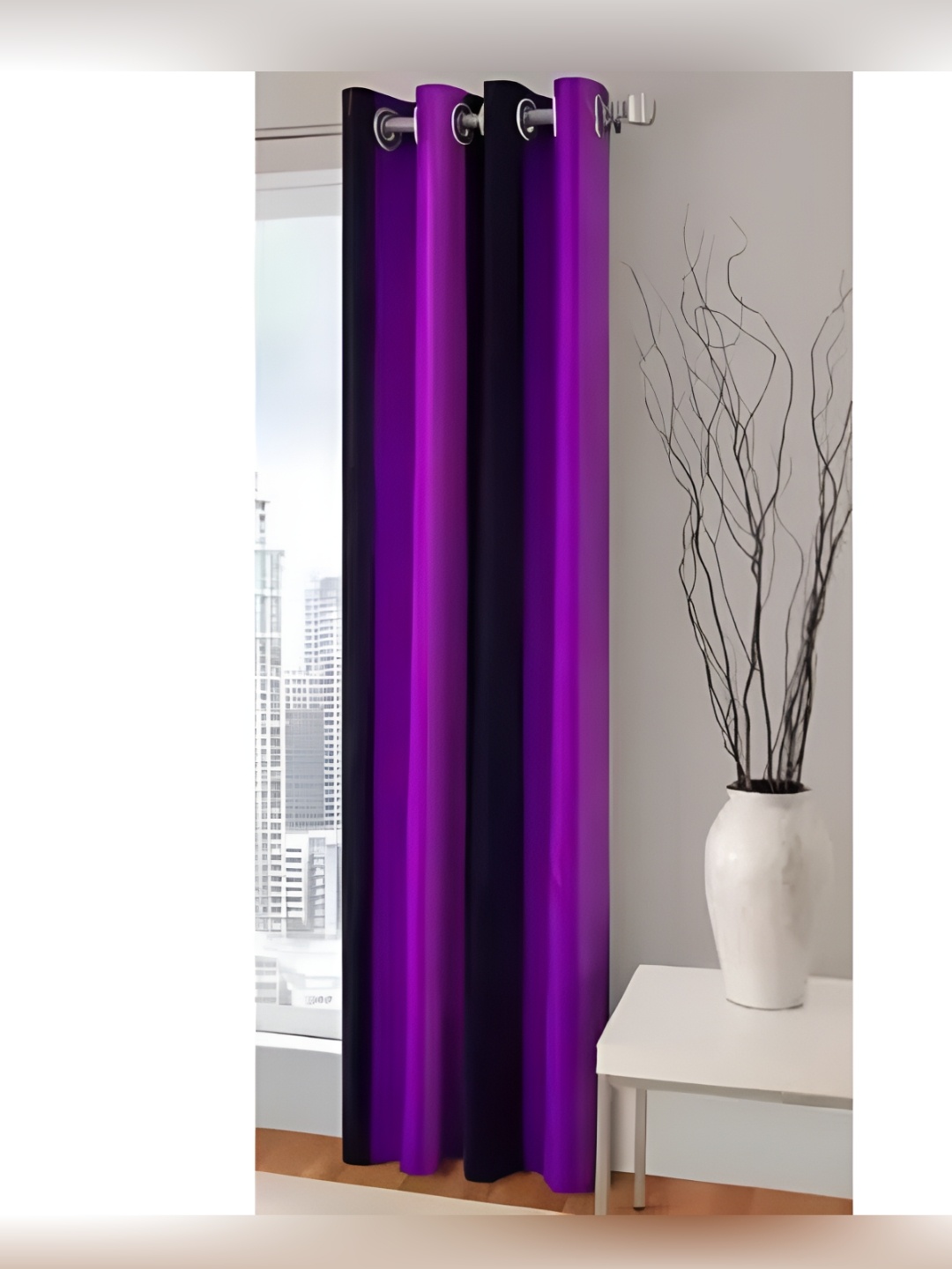 Shopgallery Purple Room Darkening Long Door Curtain