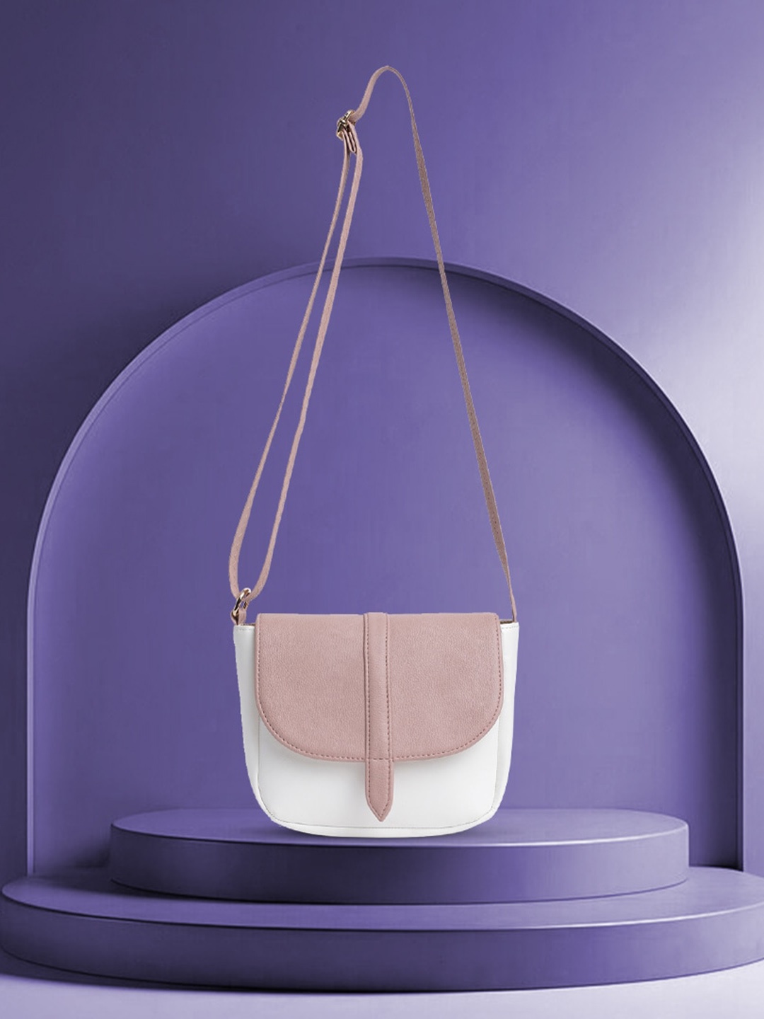 

Fastrack Structured Sling Bag, Pink