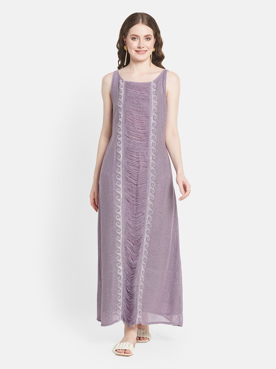 

Be Sunset Ibiza Self Design Sleeveless Maxi Dress, Lavender