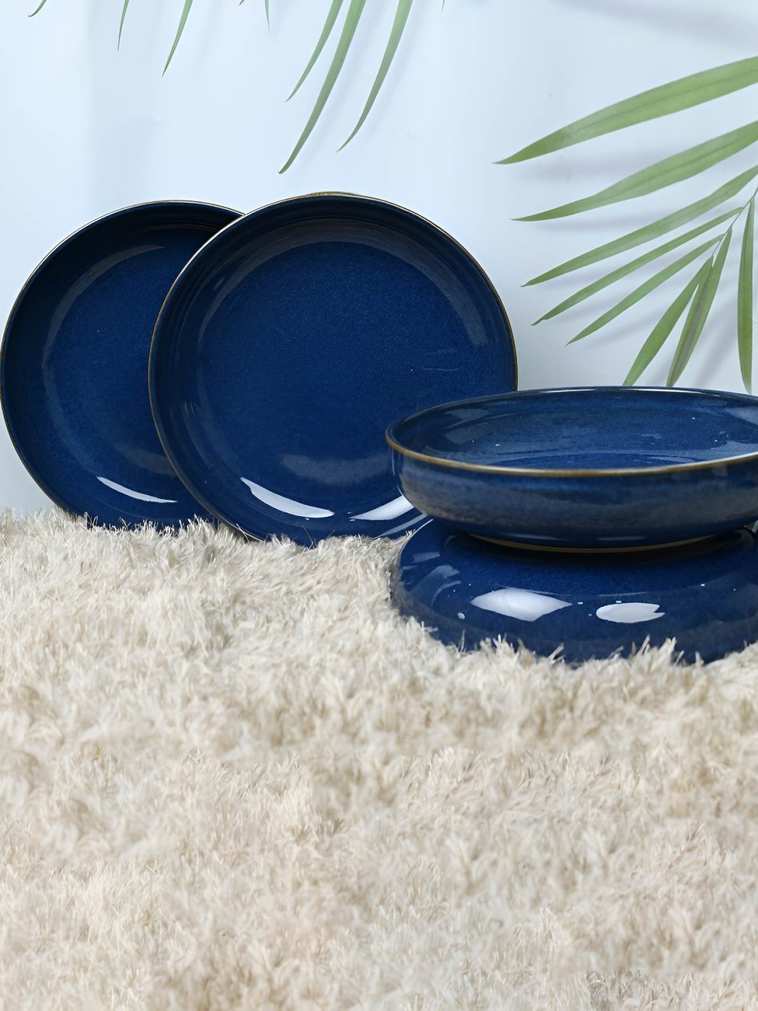 

Mesa 4 Pieces Blue Stoneware Glossy Urban Bowl