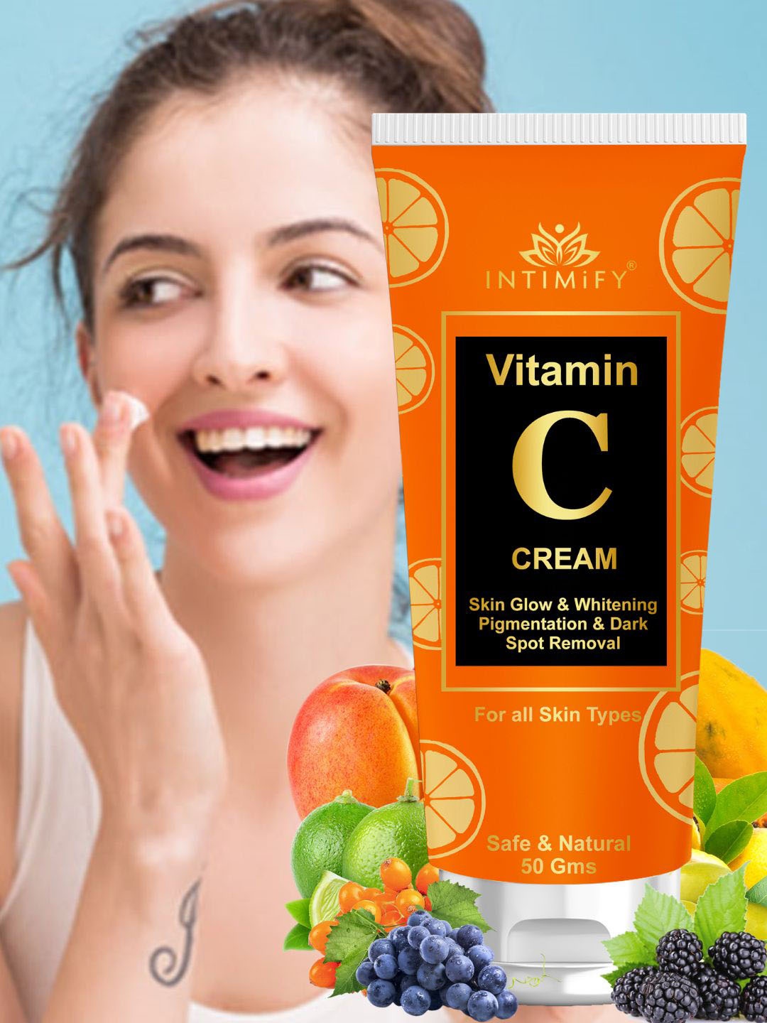 

INTIMIFY Bright Complete Vitamin C Cream Safe & Natural-50gm, White