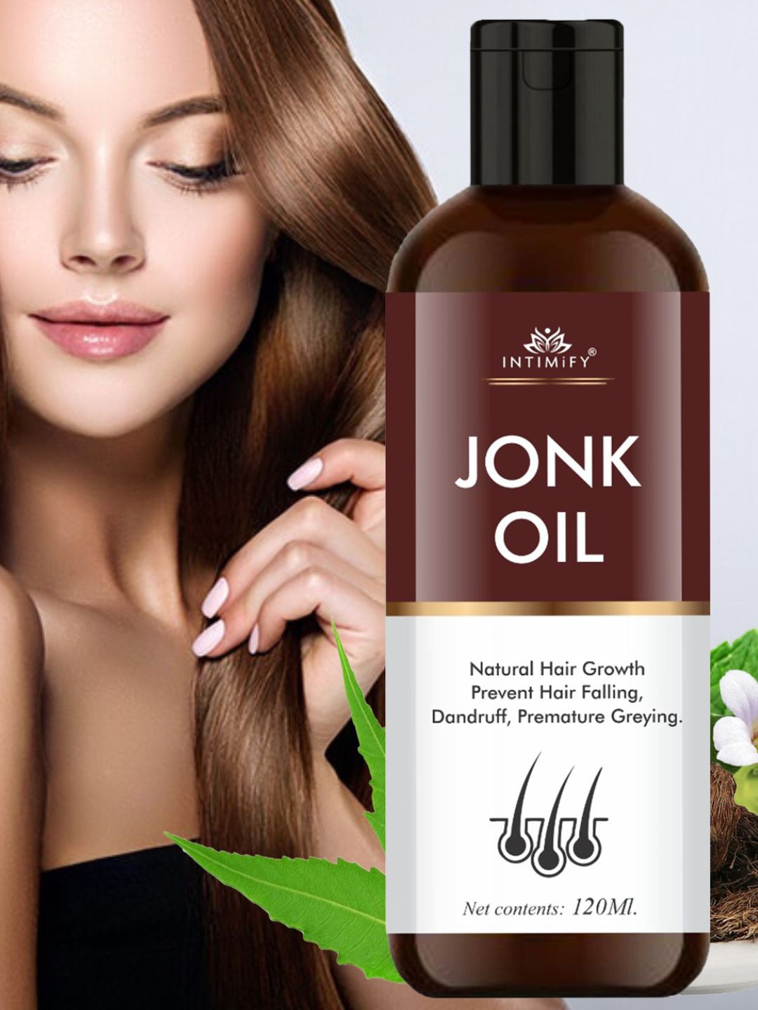 

INTIMIFY Jonk Hair Oil For Premature Greying With Amla - 120ml, Transparent