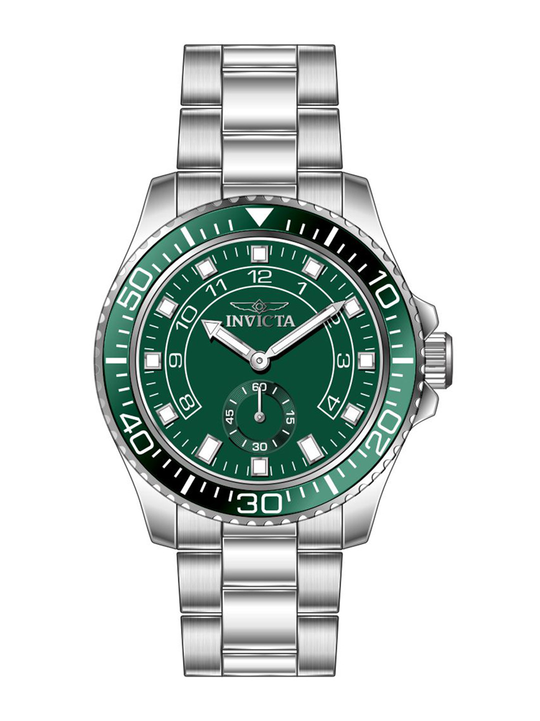 

Invicta Men Pro Diver Quartz Green Dial Analog Watch 47126, Steel