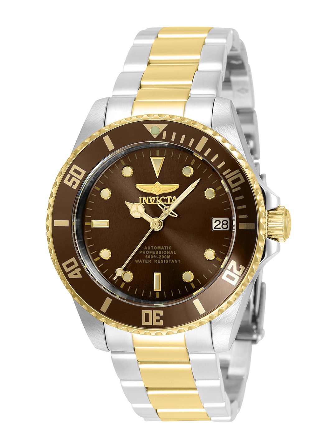 

Invicta Men Pro Diver Automatic Brown Dial Analog Watch 35716, Steel