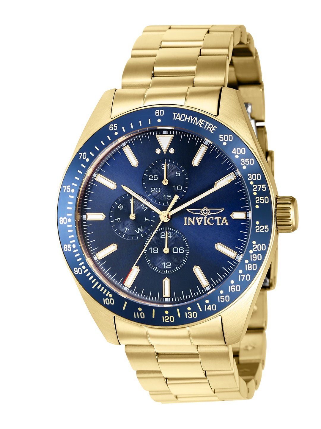 

Invicta Men Aviator Quartz Blue Dial Analog Watch 38967, Gold