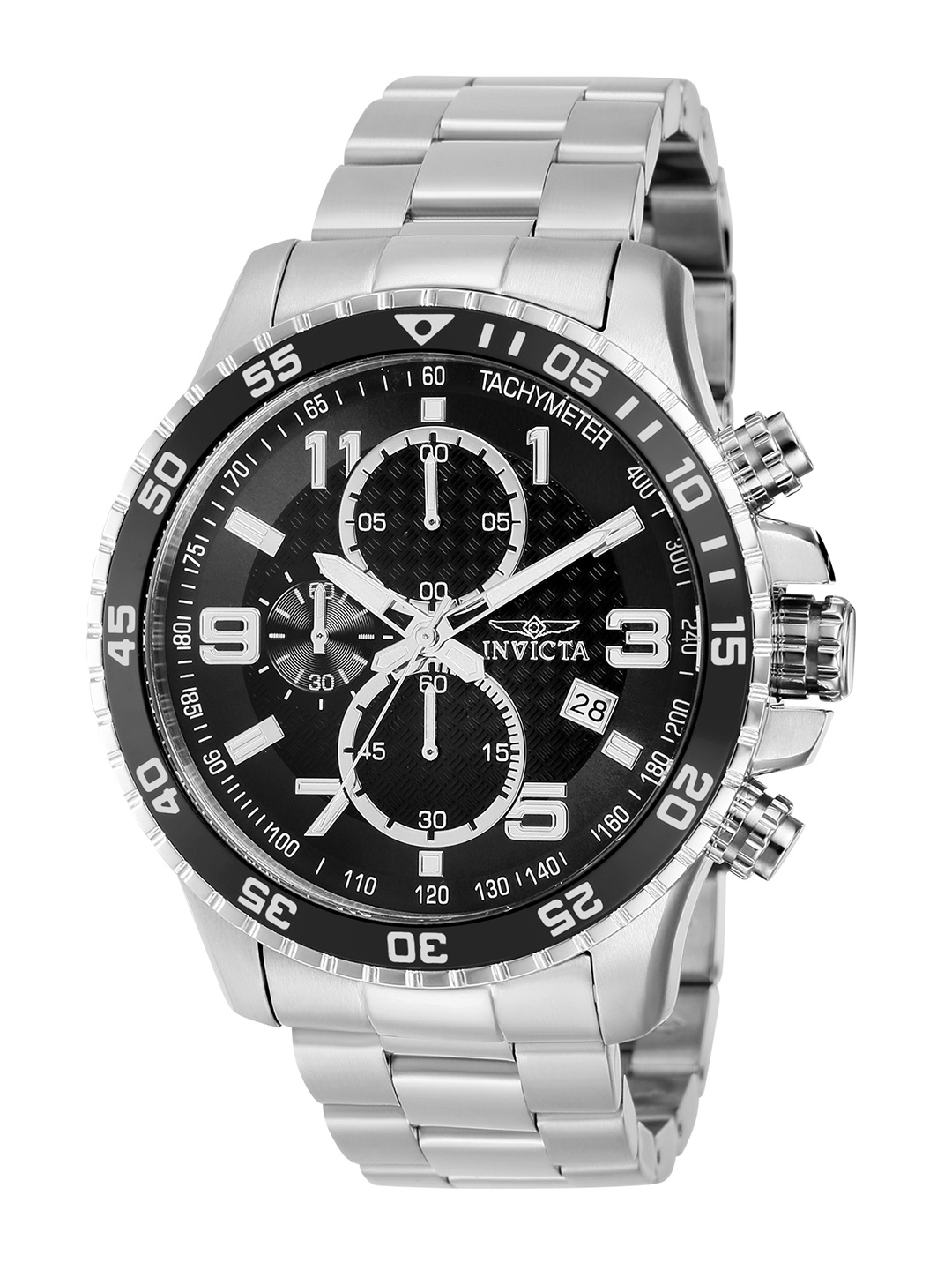 

Invicta Men Specialty Chronograph Quartz Black Dial Analog Watch 37146, Steel