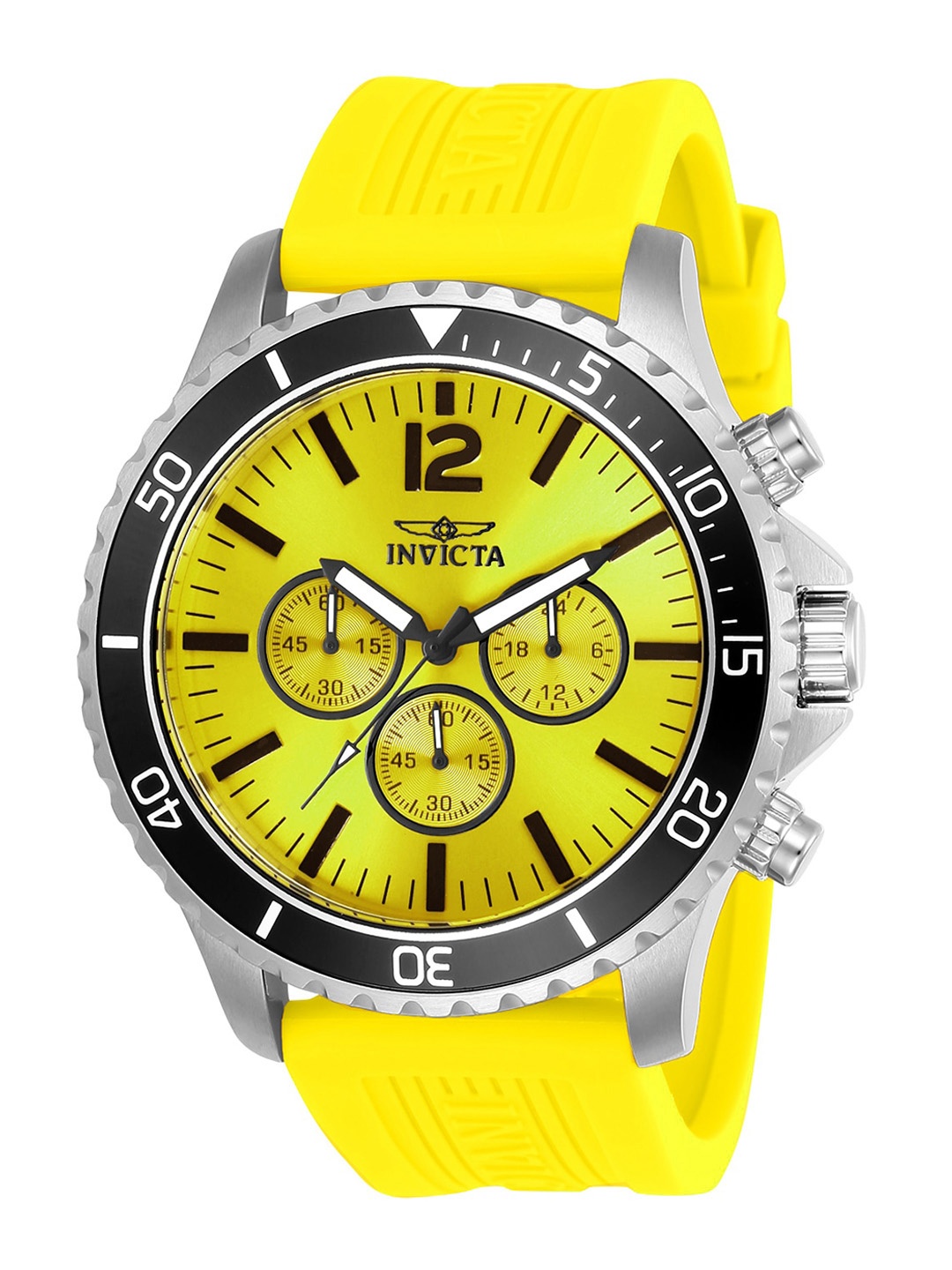 

Invicta Men Pro Diver Chronograph Quartz Yellow Dial Analog Watch 24389
